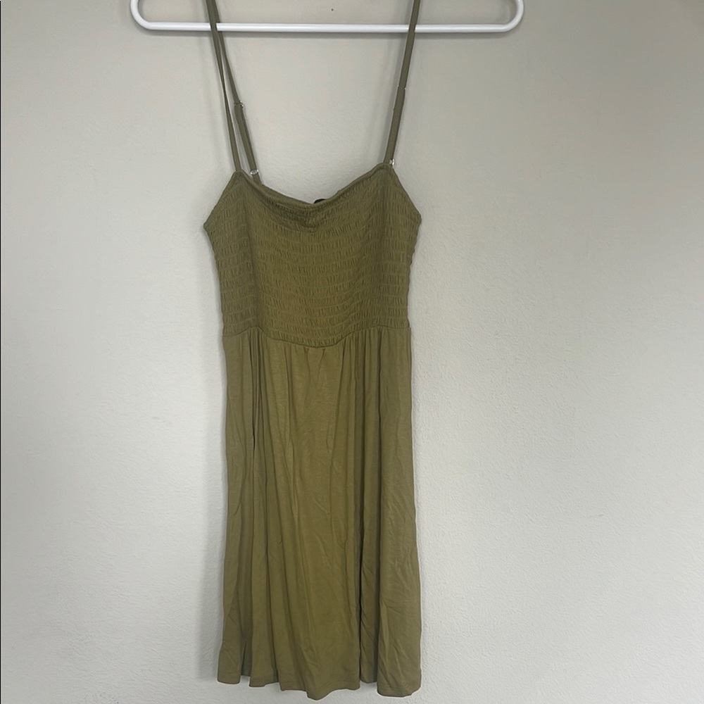NWT Olive Green Spaghetti Strap Dress